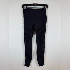 Lululemon Wunder Under High-Rise Tight Flocked 28” Black Size 6